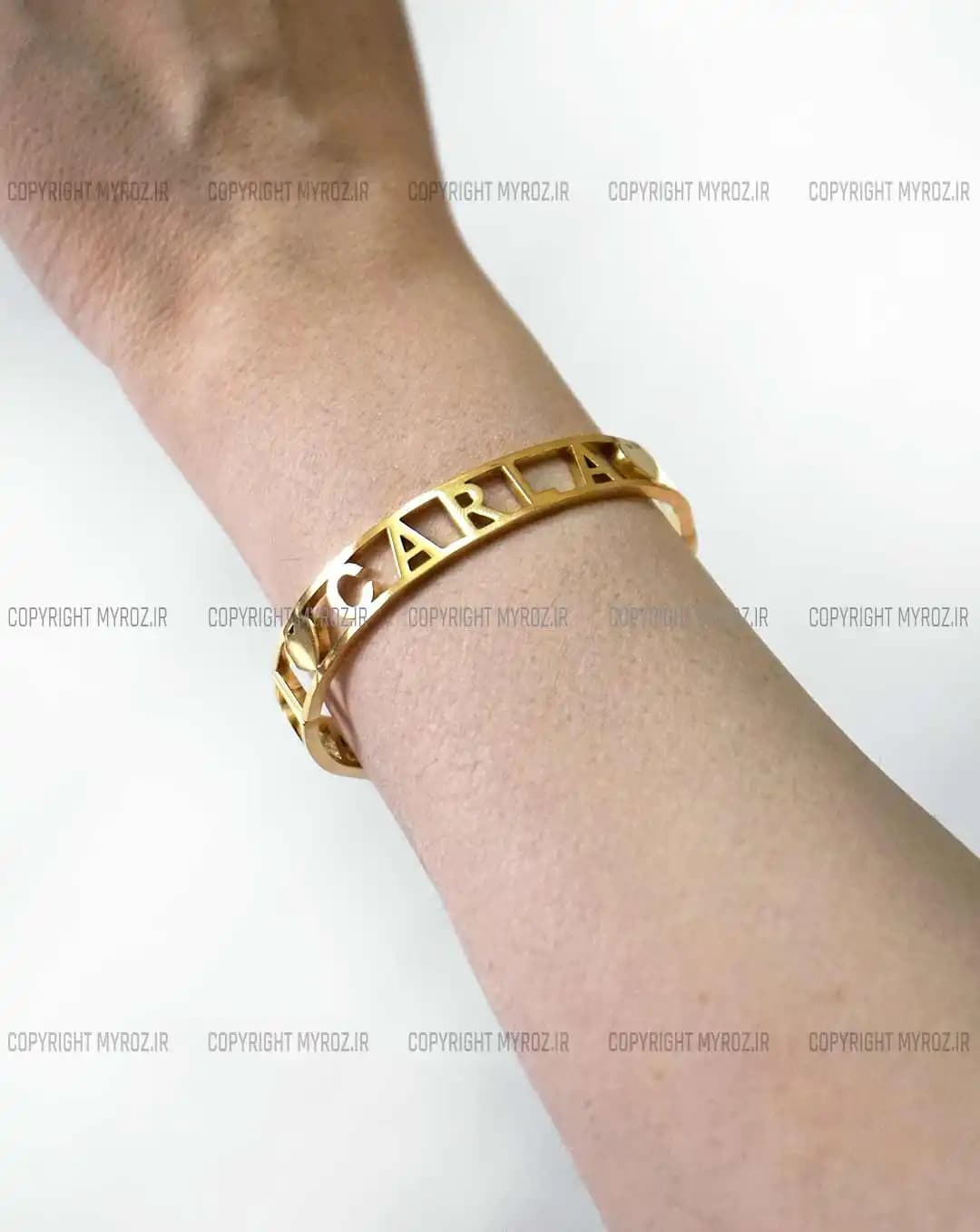 دستبند استیل زنانه بولگاری BVLGARI مدل دستبندی کد 2405 — تصویر ۲