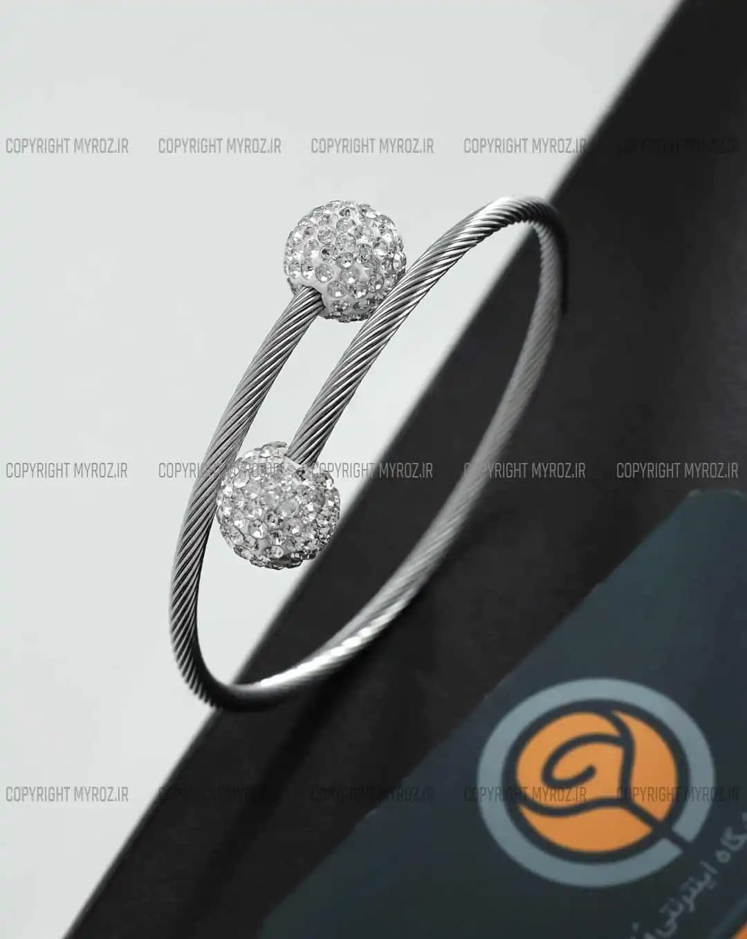دستبند استیل زنانه کارتیر CARTIER مدل النگویی کد 2401 — تصویر ۴