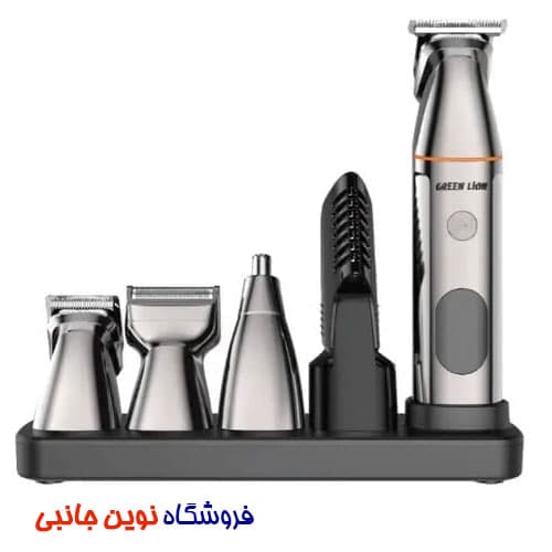 ست ماشین اصلاح 5 کاره گرین لاین مدل 5in1 multi-function ا Green Lion Hair Clipper Set 5in1 multi-function Shaver ( تک / عمده )