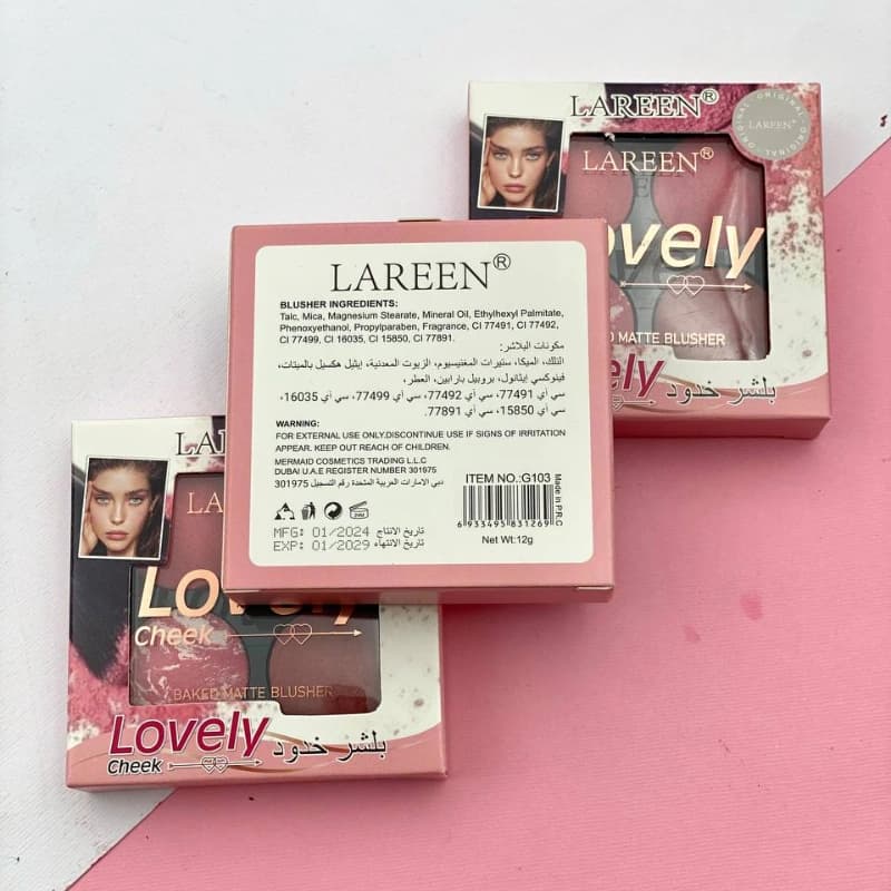 رژگونه ابرو بادی ۴ رنگ اورجینال LAREEN کد G103 — تصویر ۳