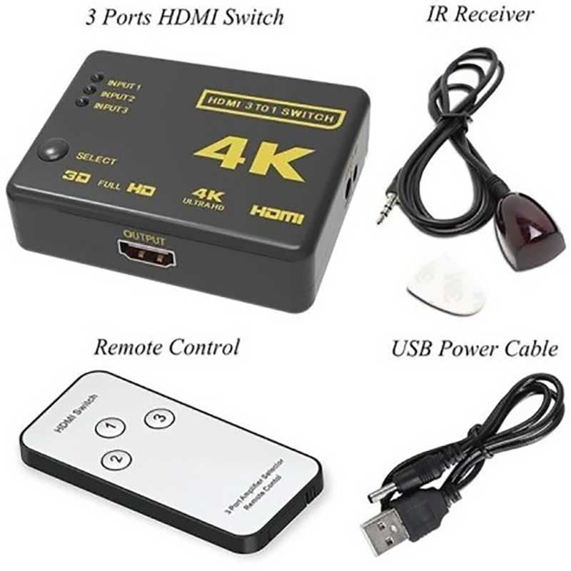سوئیچ HDMI کنترل دار 4K ونتولینک 3 پورت کد 5543 — تصویر ۳