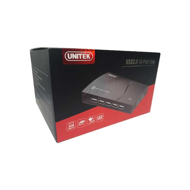 هاب 13 پورت USB 2.0 یونیتک مدل Y-2132 ا Y-2132 USB 2.0 13 Port Hub کد 2842