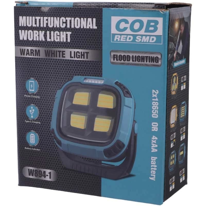 پروژکتور سیار ال ای دی شارژی و پاوربانک COB W892-1 — تصویر ۳