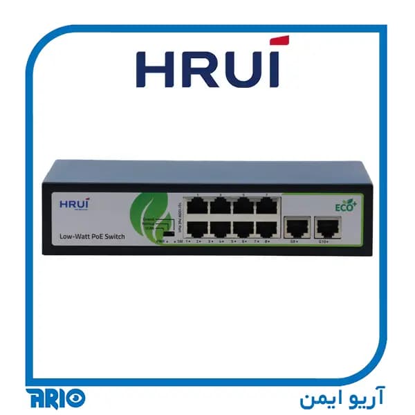 سوییچ POE شبکه 8 پورت HRUI HR902-AF-82N — تصویر ۵
