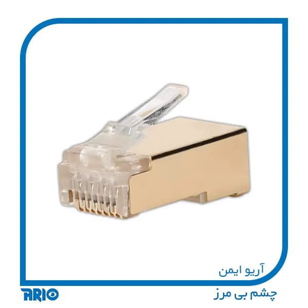 سوكت شبكه CAT 6 فلزی طلایی — تصویر ۲