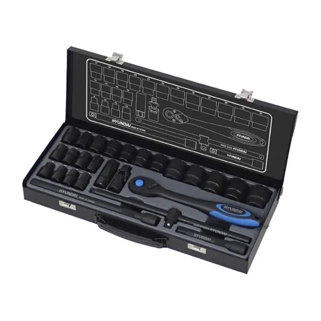 جعبه بکس فشار قوی هیوندای 26 پارچه 1/2 اینچ مدل HT-9126 — تصویر ۷