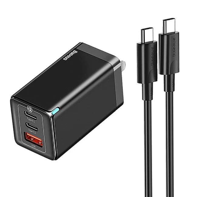 شارژر دیواری باسئوس مدل GAN5 PRO 65W به همراه کابل USB-C — تصویر ۲