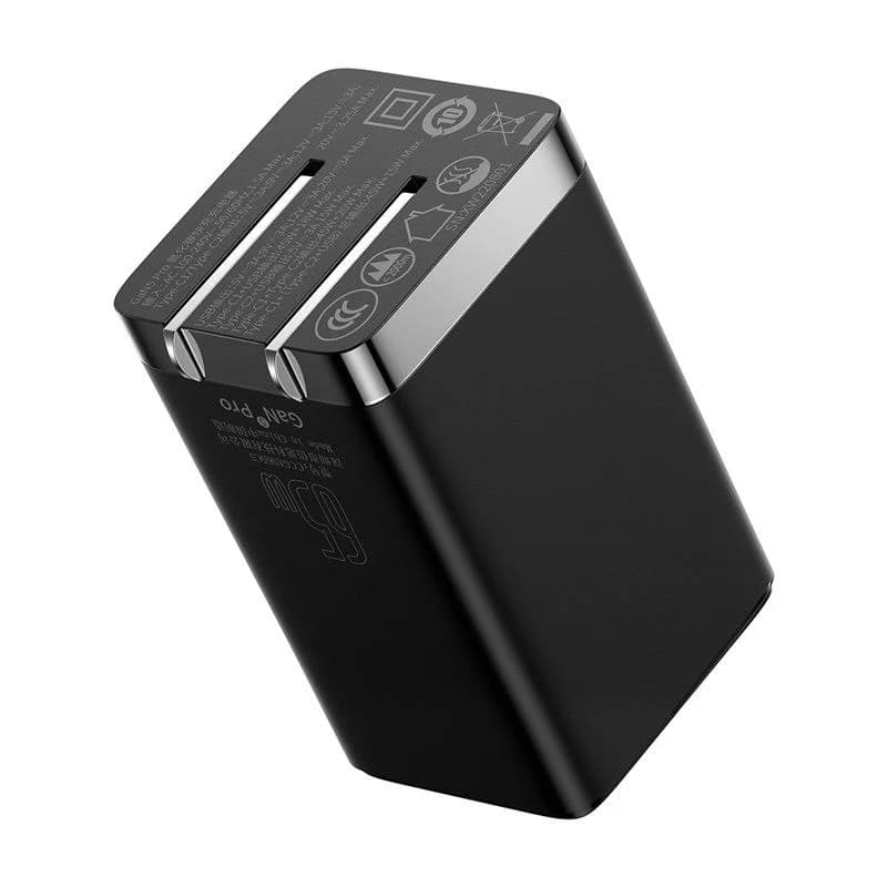 شارژر دیواری باسئوس مدل GAN5 PRO 65W به همراه کابل USB-C — تصویر ۴