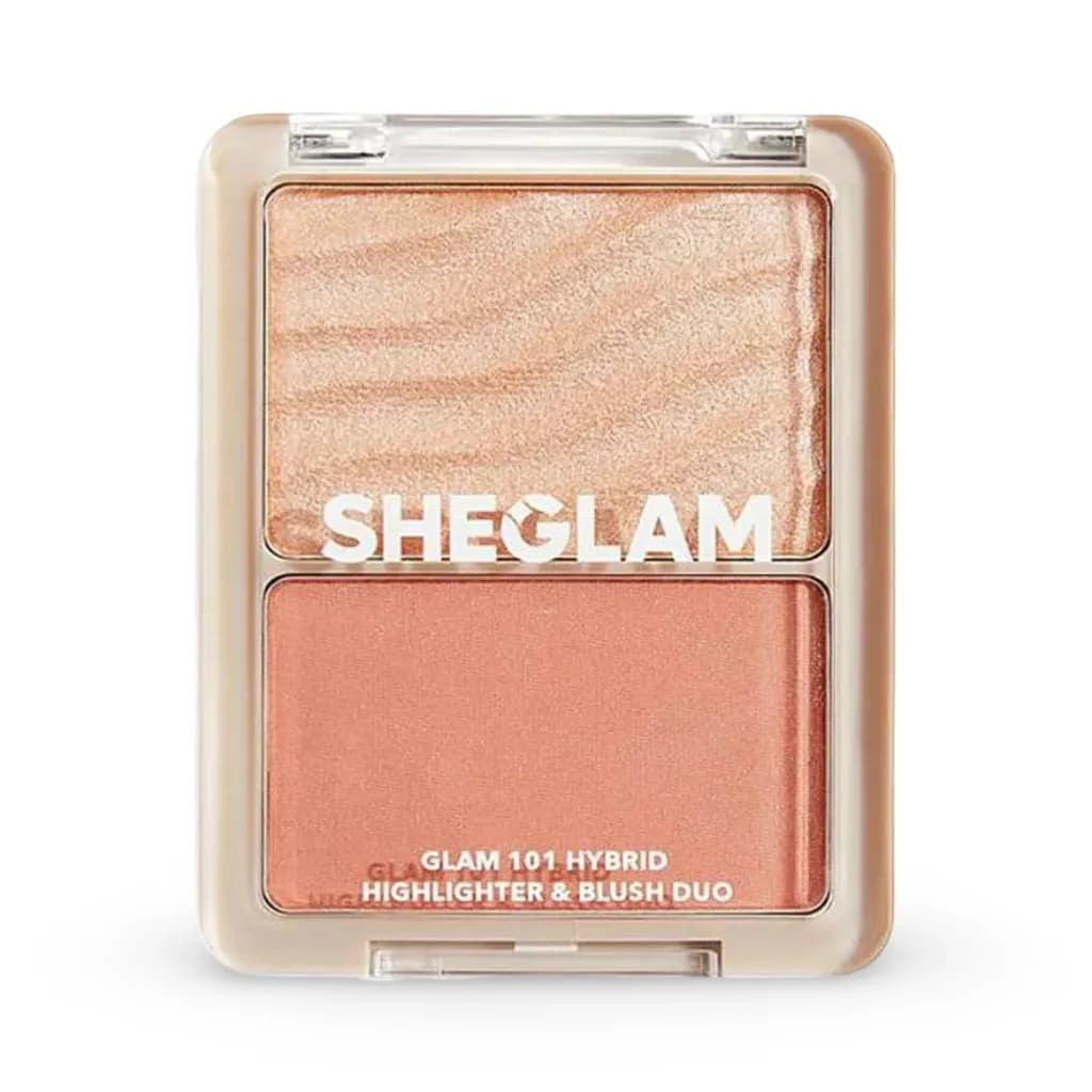 رژگونه و هایلایتر شگلم مدل Glam 101 دوکاره