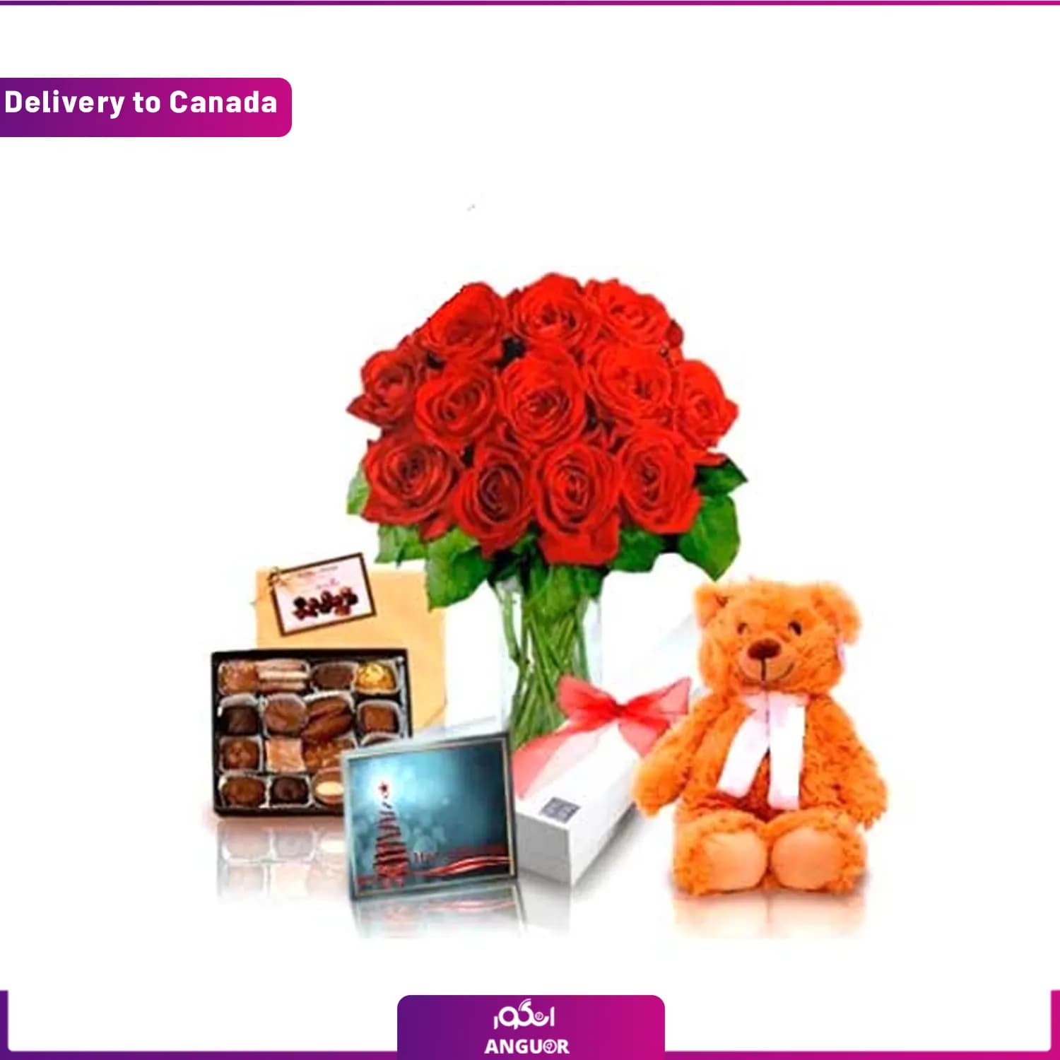 دسته گل کامل برای سورپرایز (ارسال به ونکوور کانادا)