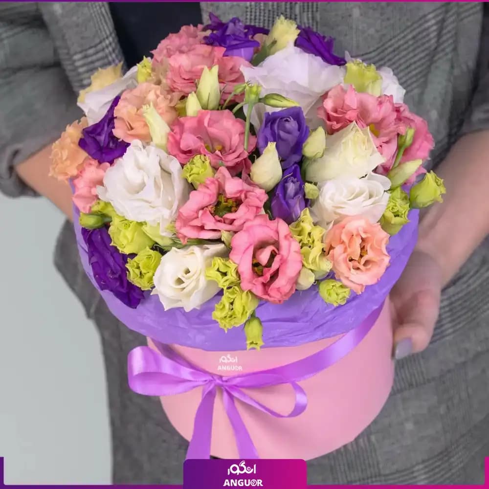 باکس گل لیسیانتوس رنگی