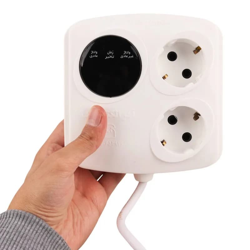 محافظ برق یخچال و فریزر 2 خانه ارت دار آفر الکترونیک OR-302 با کابل 1.8 متری — تصویر ۴