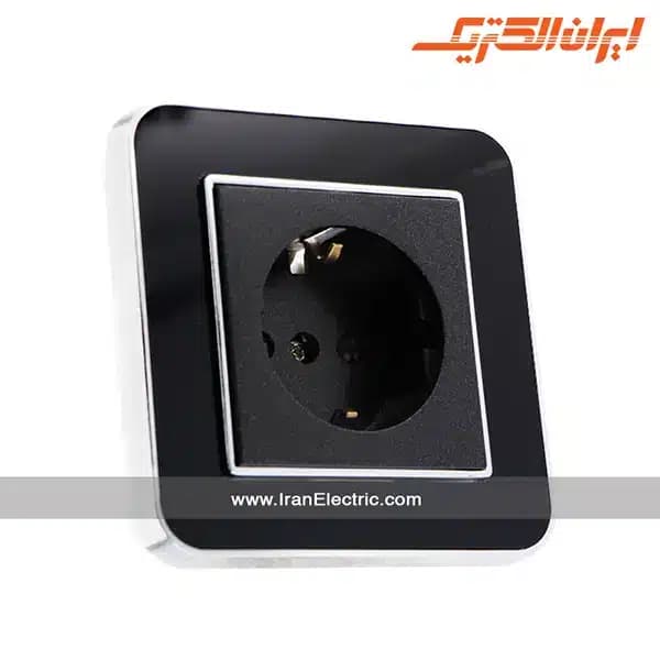 پریز برق ارتدار ارس سیلور مشکی میان مشکی