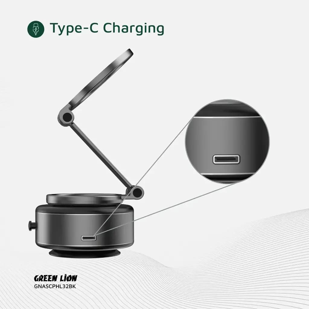 هولدر موبایل وکیوم مکشی مگ سیف گرین لاین Green Lion GX-32 Auto Suction Phone Holder — تصویر ۷