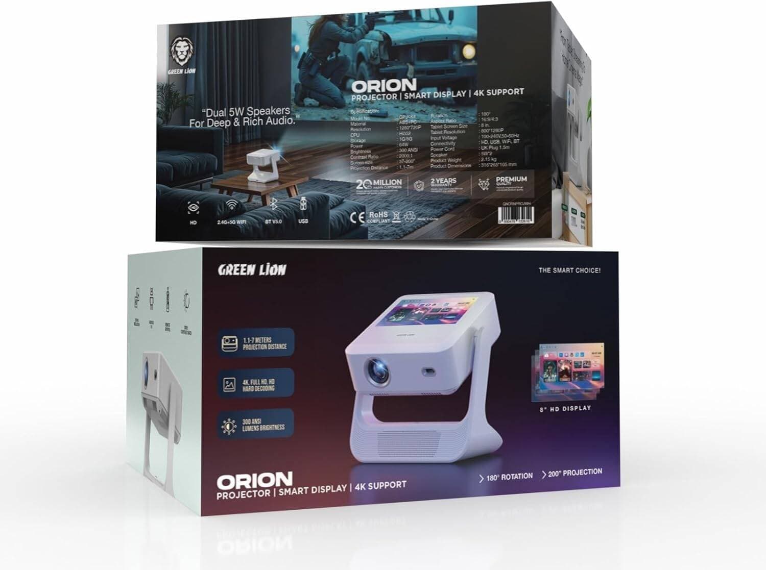 تبلت و ویدیو پروژکتور قابل حمل گرین لاین Green Lion Orion Portable Projector