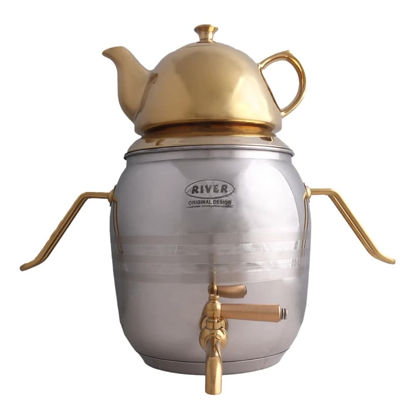 کتری قوری استیل شیردار ریوِر 6 لیتر (کد 2140) — تصویر ۲