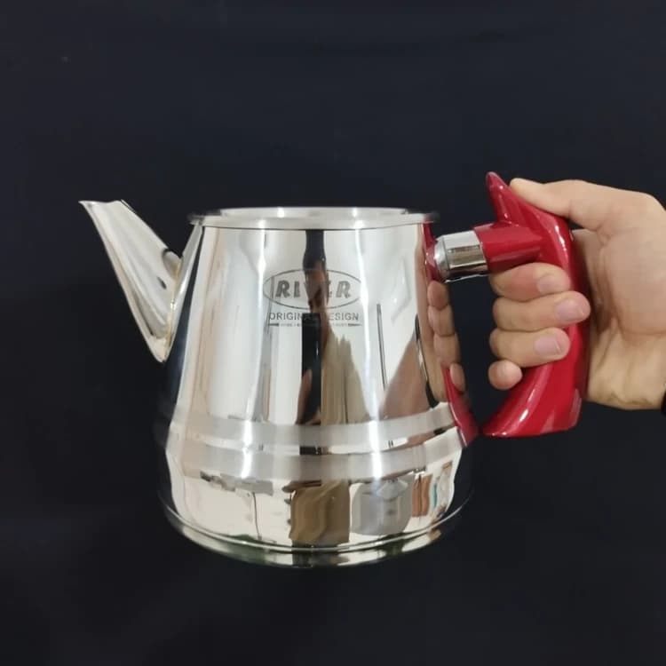 کتری قوری استیل لوله دار ریوِر 3 لیتر هرمی (کد 2170) — تصویر ۶