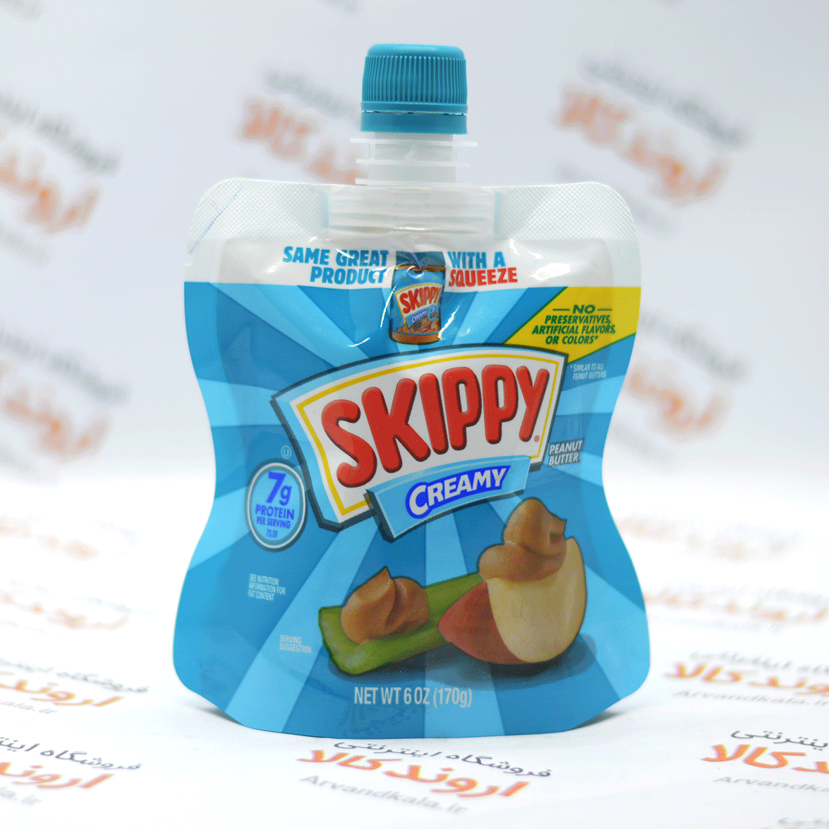 کره بادام زمینی اسکیپی Skippy مدل 170gr)Creamy)