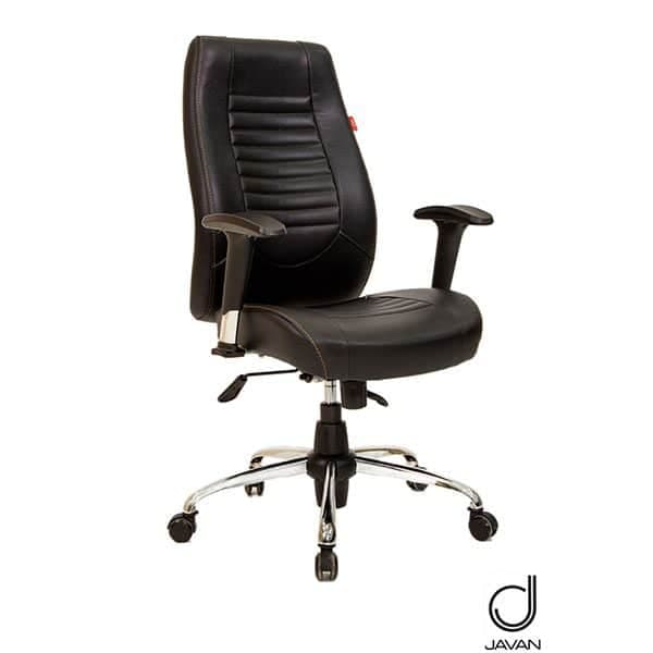 صندلی کارمندی J750B جکدار پایه کروم براکت دار جوان