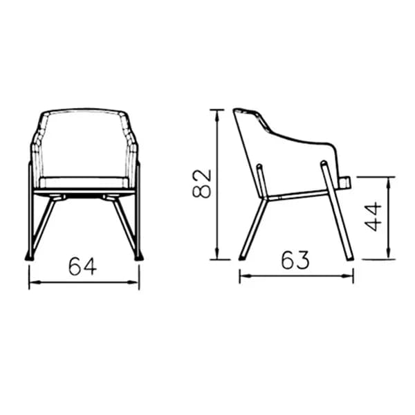 صندلی انتظار G930a پایه رنگ استاتیک مشکی روما رایانه صنعت — تصویر ۳