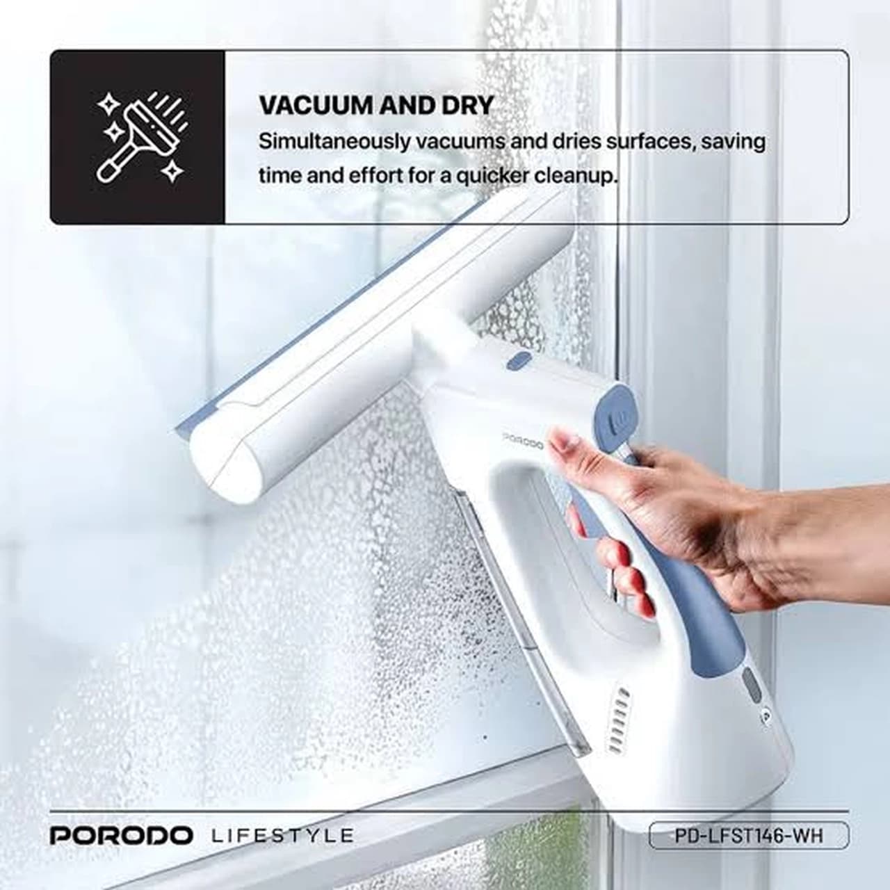 شیشه پاک کن پورودو Porodo مدل PDLFST146WH شارژی — تصویر ۹
