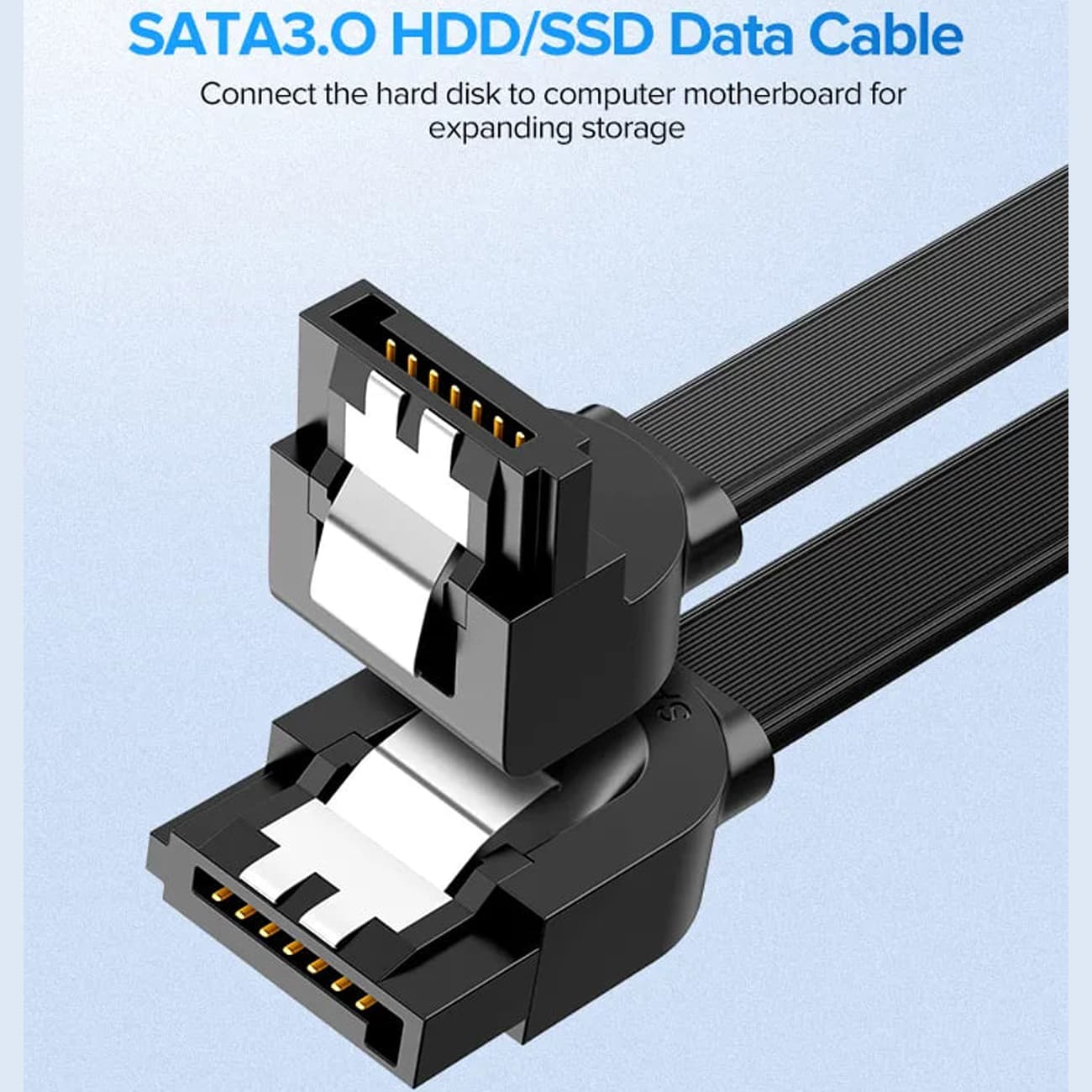 کابل دیتای هارد SATA3.0 نیم متری یوگرین UGREEN US217 30797 – زانویی 90 درجه — تصویر ۳