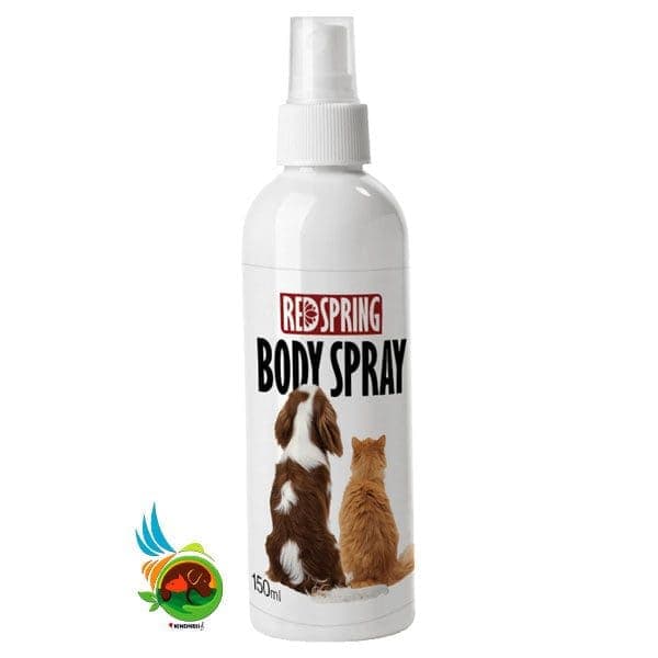 اسپری ( شامپو ) ضد عفونی کننده بدن بدون رایحه مخصوص حیوانات خانگی رد اسپرینگ Redspring body spray حجم 150 میلی لیتر