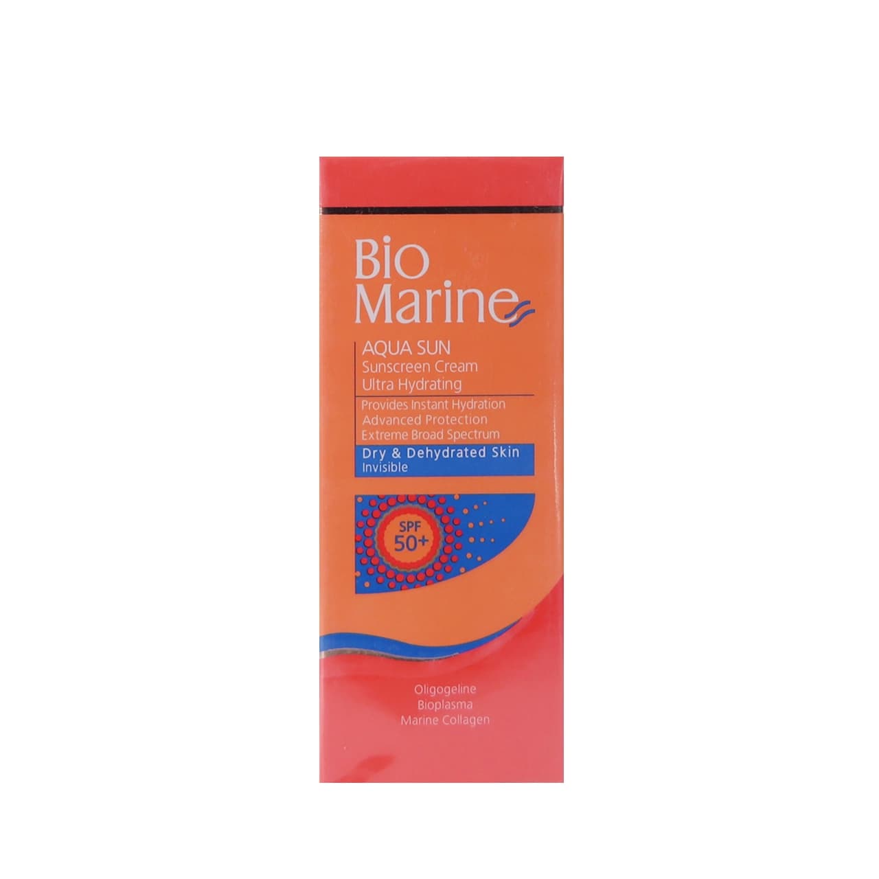 کرم ضدآفتاب رطوبت رسان SPF50 بايو مارين مناسب پوست خشک 50 میلی لیتر