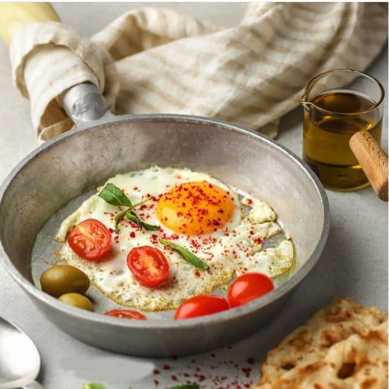 تابه روسی آلومینیومی 20 سانتی برای 2 نفر با قیمت عالی و رنگ سفید — تصویر ۸