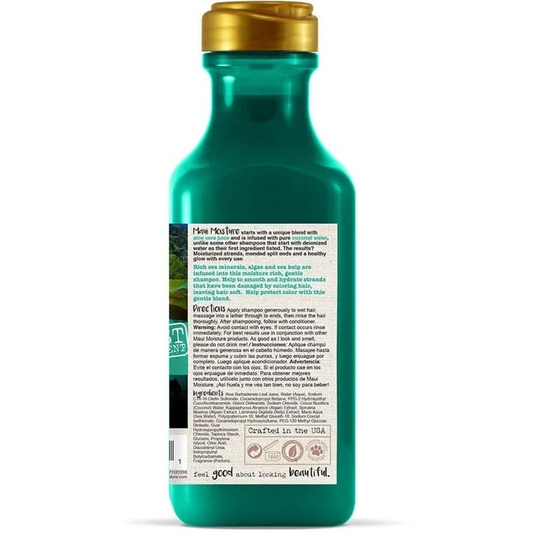 شامپو مواد معدنی دریایی برند Maui انگلیس مدل Sea Minerals (آبرسان و تثبیت موهای رنگ شده) حجم 385 میل — تصویر ۵