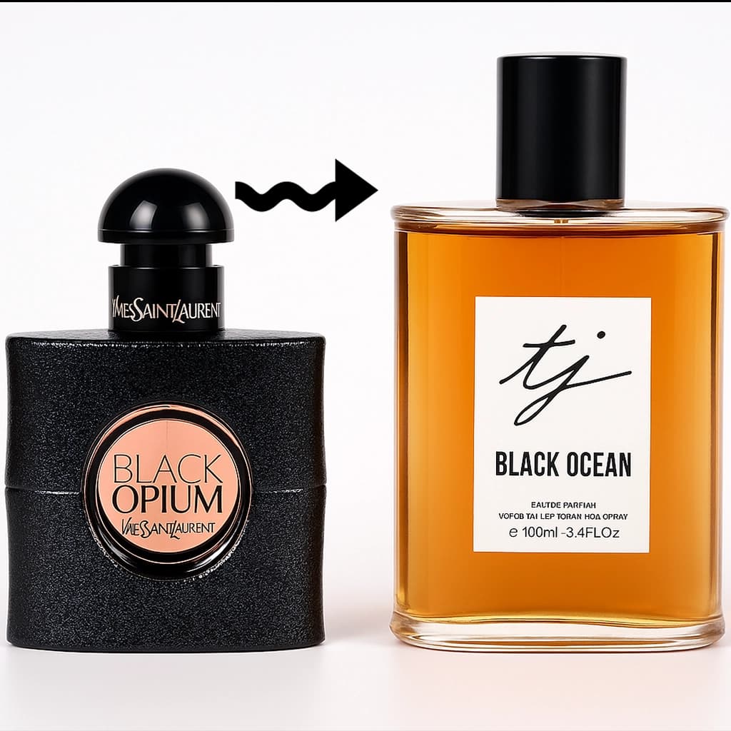 عطر بلک اوشن tj رایحه بلک اوپیوم ایوسن لورن