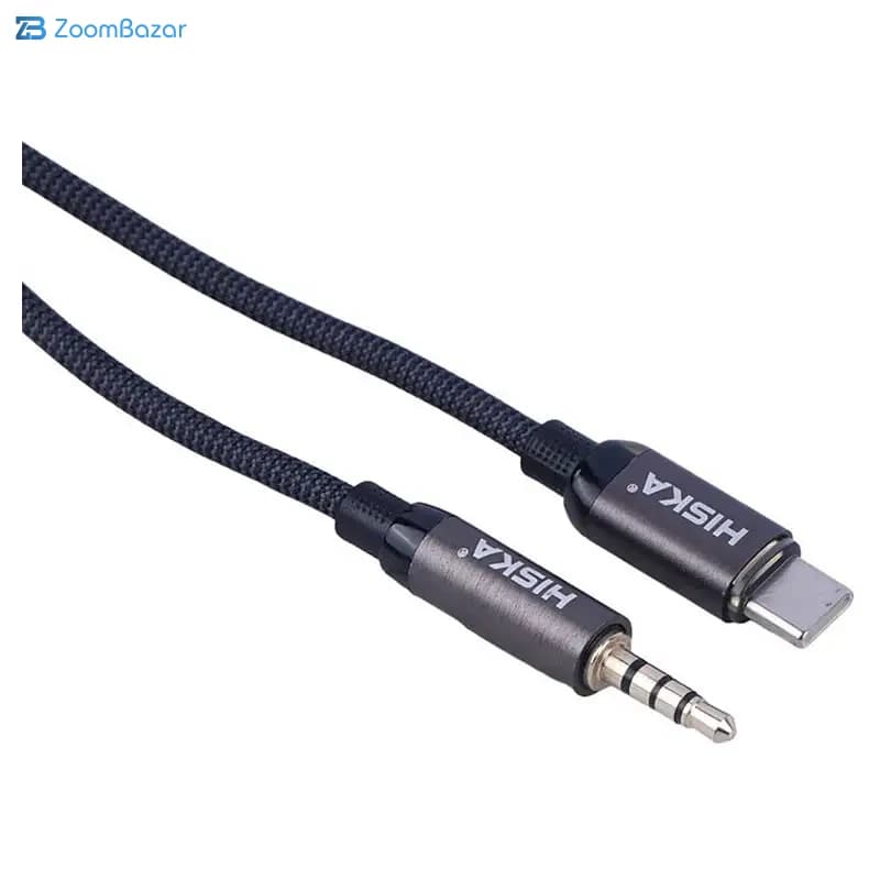 کابل تبدیل AUX به USB-C هیسکا مدل W50 طول 1 متر — تصویر ۵