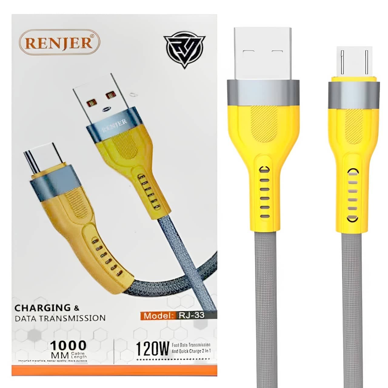 کابل شارژ 120W رنجر RENJER MICRO USB RJ-33M