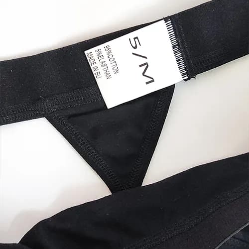 شورت مردانه لامبادا اورجینال Vincent Motega بیکینی فانتزی مشکی کش پهن — تصویر ۶