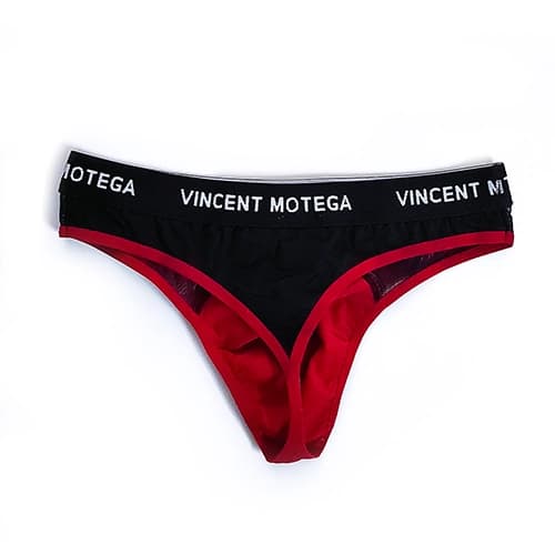 شورت مردانه لامبادا اورجینال Vincent Motega بیکینی فانتزی حریر قرمز مشکی — تصویر ۳