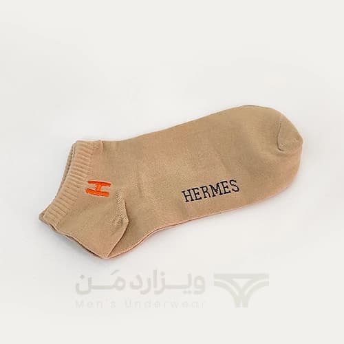 پک پرمیوم 5 تایی جوراب مچی مردانه هرمس Hermes اورجینال گلدوزی شده Premium — تصویر ۸