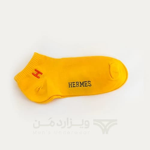 پک پرمیوم 5 تایی جوراب مچی مردانه هرمس Hermes اورجینال گلدوزی شده Premium — تصویر ۵