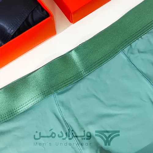 پک پرمیوم 3 تایی شورت مردانه ابریشم یخی هرمس Hermes اورجینال باکسر بریف Premium لیزری — تصویر ۶