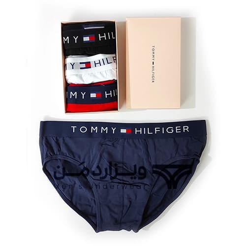 شورت مردانه تامی هیلفیگر Tommy Hilfiger اورجینال اسلیپ Premium سرمه ای — تصویر ۲