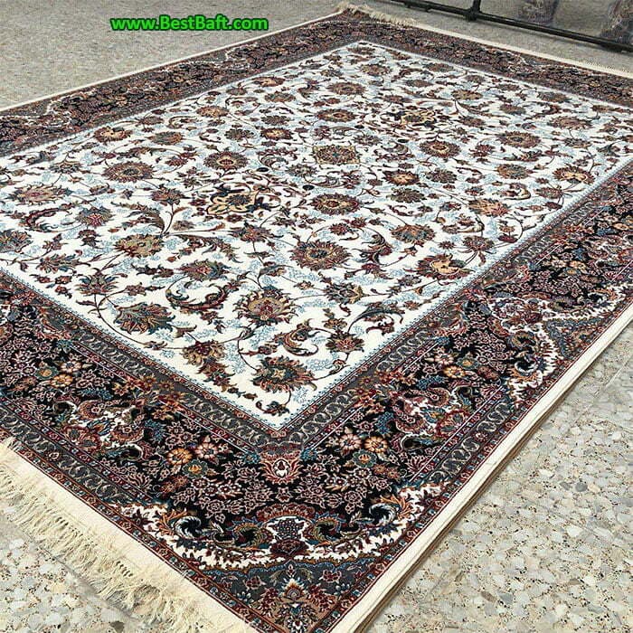 فرش کاشان افشان ۷۰۰ شانه کرم