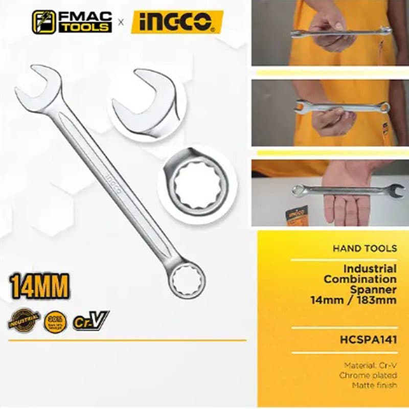 آچار یکسر رینگ و یکسر تخت سایز 12 اینکو مدل HCSPA121 — تصویر ۲