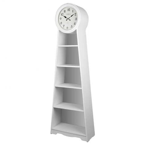 ساعت سالنی گرندفادر ویترین و کتابخانه مدل GB-998 رنگ GRAY-BR-WH-CR — تصویر ۷
