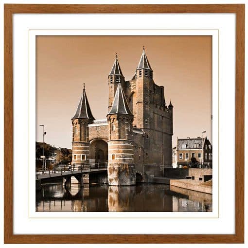 تابلو مدرن AMSTERDAM GATE HAARLEM 2 کد GW-99112 رنگ WH/BR-D — تصویر ۲