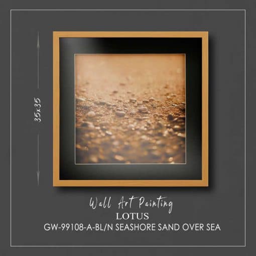 تابلو مدرن ماسه های ساحل (SEASHORE SAND OVER SEA) کد GW-99108 BL N-A — تصویر ۳