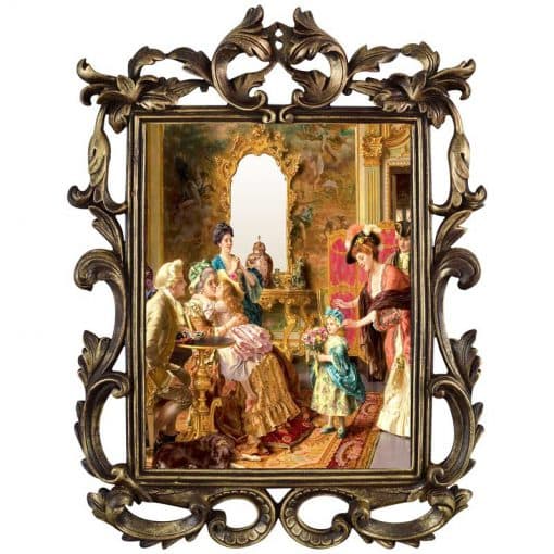 تابلو آینه ای پلی رزین مدل GRANDMOTHERS BIRTHDAY کد PH-70017-A3