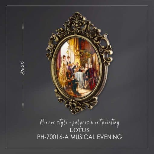 تابلو آینه ای پلی رزین مدل A MUSICAL EVENING کد PH-70016 — تصویر ۴