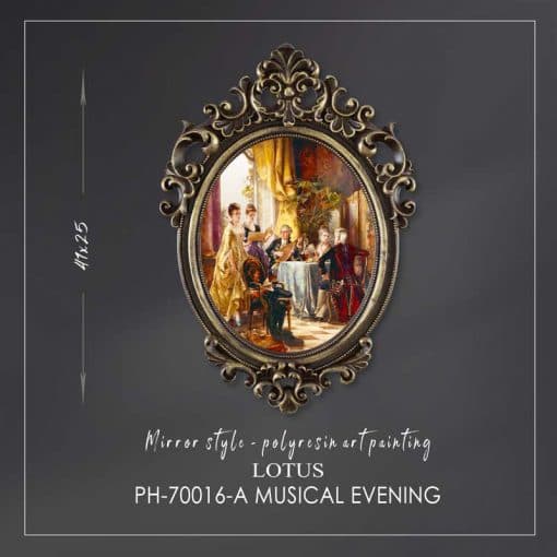 تابلو آینه ای پلی رزین مدل A MUSICAL EVENING کد PH-70016 — تصویر ۳