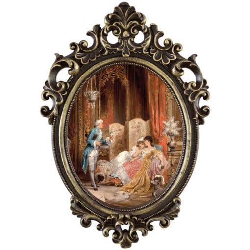تابلو آینه ای پلی رزین مدل THE CAVALIER IN THE SALON کد PH-70016 — تصویر ۲