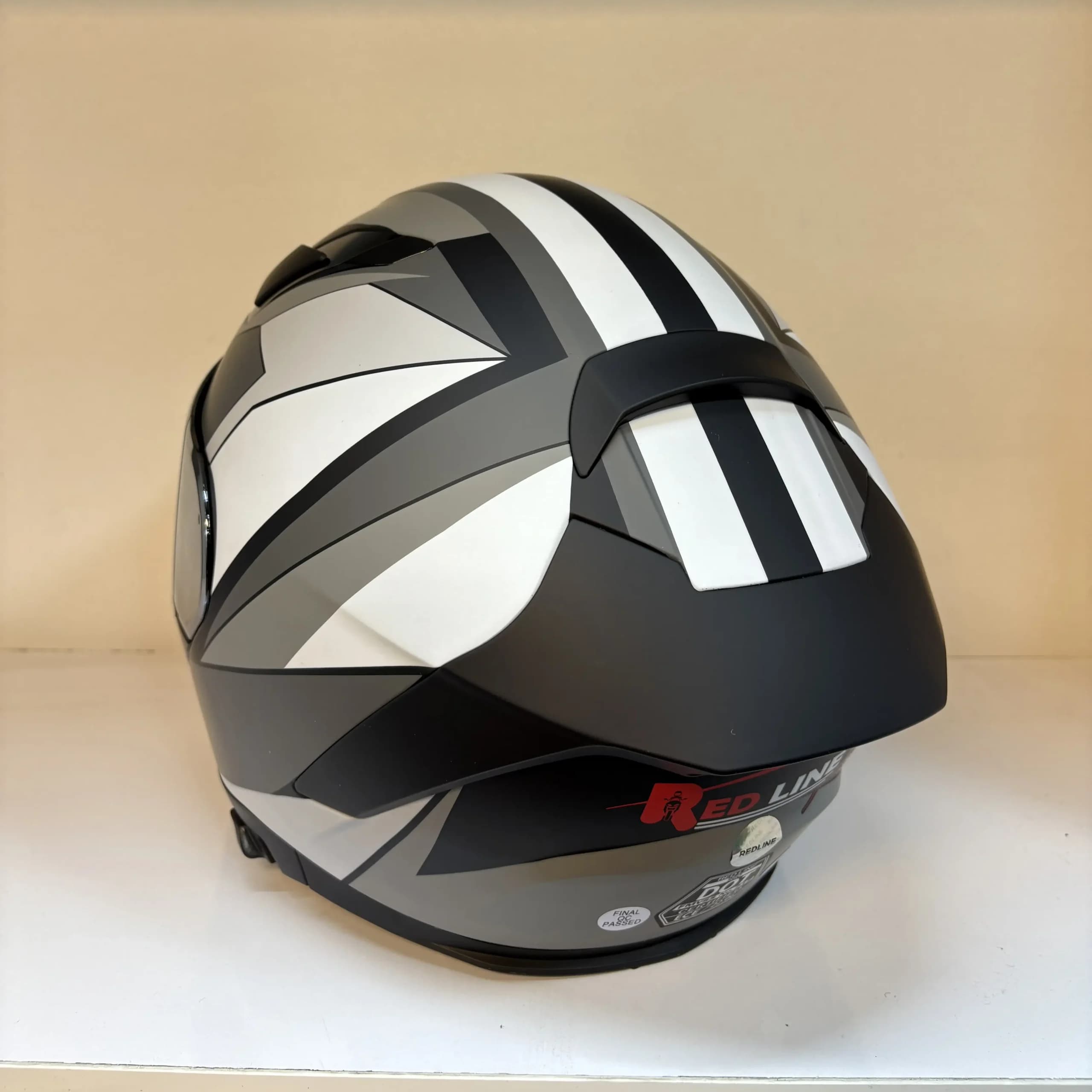 کلاه کاسکت فک متحرک Redline مدل 960 – طوسی روشن — تصویر ۵
