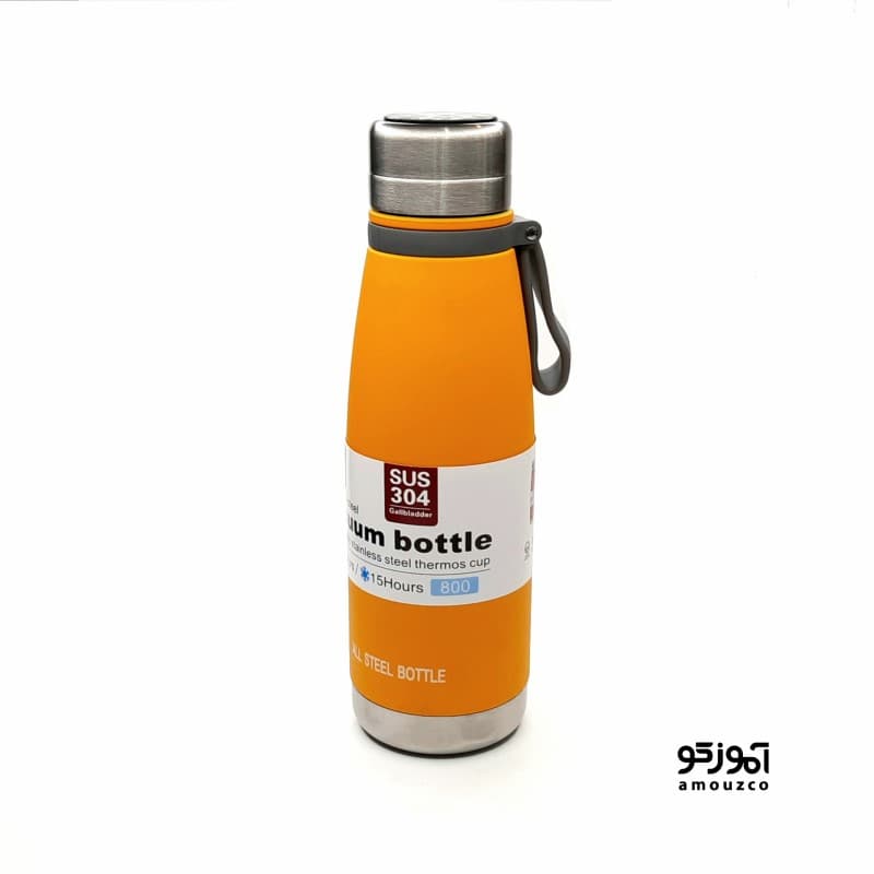 قمقمه فلاسکی 800ml مدل 6069 دماسنج دار (زرد)